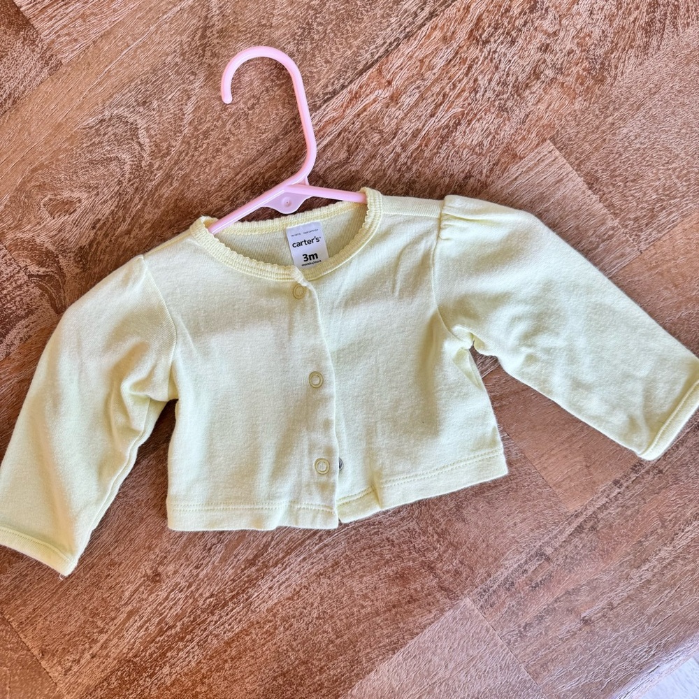 Carters yellow baby cardigan sweater